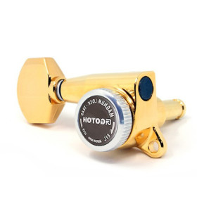 Gotoh SG381-07 MG-T Uzamykacia Ladiaca Mechanika pre Gitaru Pravá Strana 21,5mm Zlatá Otvor na hlave (pre mechaniku):